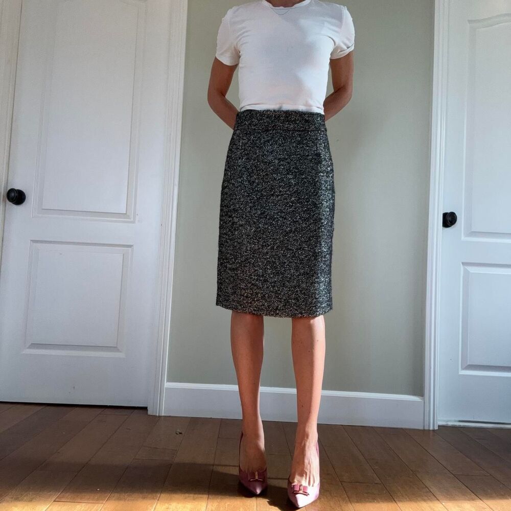 Jcrew Women's Grey and Black Skirt
